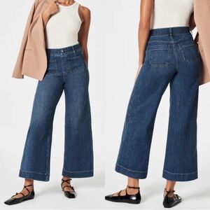 SPANX Cropped Wide-Leg Jeans